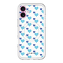 スリムプロテクションプレミアムケース with MagSafe［ Stripe Hearts - Blue ］