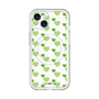 スリムプロテクションプレミアムケース with MagSafe［ Stripe Hearts - Green ］