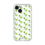 スリムプロテクションプレミアムケース with MagSafe［ Stripe Hearts - Green ］