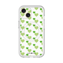 スリムプロテクションプレミアムケース with MagSafe［ Stripe Hearts - Green ］