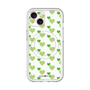 スリムプロテクションプレミアムケース with MagSafe［ Stripe Hearts - Green ］