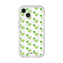 スリムプロテクションプレミアムケース with MagSafe［ Stripe Hearts - Green ］