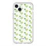 スリムプロテクションプレミアムケース with MagSafe［ Stripe Hearts - Green ］