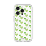 スリムプロテクションプレミアムケース with MagSafe［ Stripe Hearts - Green ］