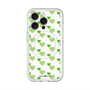 スリムプロテクションプレミアムケース with MagSafe［ Stripe Hearts - Green ］
