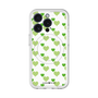 スリムプロテクションプレミアムケース with MagSafe［ Stripe Hearts - Green ］