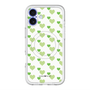 スリムプロテクションプレミアムケース with MagSafe［ Stripe Hearts - Green ］
