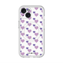 スリムプロテクションプレミアムケース with MagSafe［ Stripe Hearts - Purple ］
