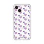 スリムプロテクションプレミアムケース with MagSafe［ Stripe Hearts - Purple ］