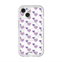 スリムプロテクションプレミアムケース with MagSafe［ Stripe Hearts - Purple ］