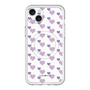 スリムプロテクションプレミアムケース with MagSafe［ Stripe Hearts - Purple ］