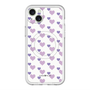 スリムプロテクションプレミアムケース with MagSafe［ Stripe Hearts - Purple ］