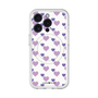 スリムプロテクションプレミアムケース with MagSafe［ Stripe Hearts - Purple ］