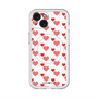 スリムプロテクションプレミアムケース with MagSafe［ Stripe Hearts - Red ］