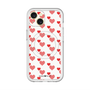 スリムプロテクションプレミアムケース with MagSafe［ Stripe Hearts - Red ］