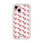 スリムプロテクションプレミアムケース with MagSafe［ Stripe Hearts - Red ］
