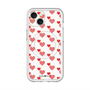 スリムプロテクションプレミアムケース with MagSafe［ Stripe Hearts - Red ］