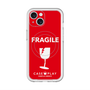 スリムプロテクションプレミアムケース with MagSafe［ FRAGILE - Red ］