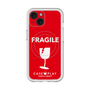 スリムプロテクションプレミアムケース with MagSafe［ FRAGILE - Red ］