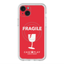 スリムプロテクションプレミアムケース with MagSafe［ FRAGILE - Red ］