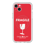 スリムプロテクションプレミアムケース with MagSafe［ FRAGILE - Red ］