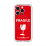 スリムプロテクションプレミアムケース with MagSafe［ FRAGILE - Red ］