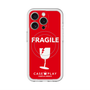 スリムプロテクションプレミアムケース with MagSafe［ FRAGILE - Red ］