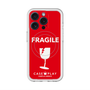 スリムプロテクションプレミアムケース with MagSafe［ FRAGILE - Red ］
