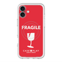 スリムプロテクションプレミアムケース with MagSafe［ FRAGILE - Red ］