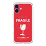 スリムプロテクションプレミアムケース with MagSafe［ FRAGILE - Red ］