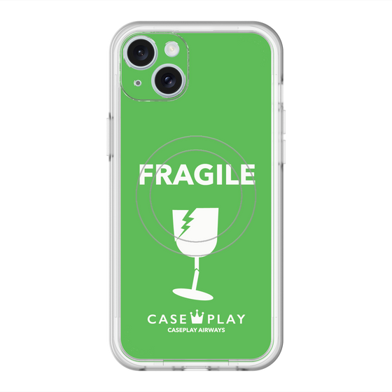 スリムプロテクションプレミアムケース with MagSafe［ FRAGILE - Green ］