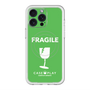スリムプロテクションプレミアムケース with MagSafe［ FRAGILE - Green ］