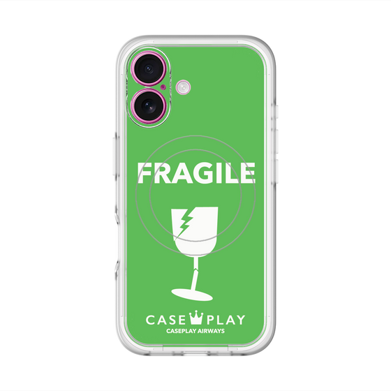 スリムプロテクションプレミアムケース with MagSafe［ FRAGILE - Green ］