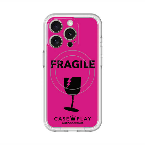 スリムプロテクションプレミアムケース with MagSafe［ FRAGILE - Pink ］