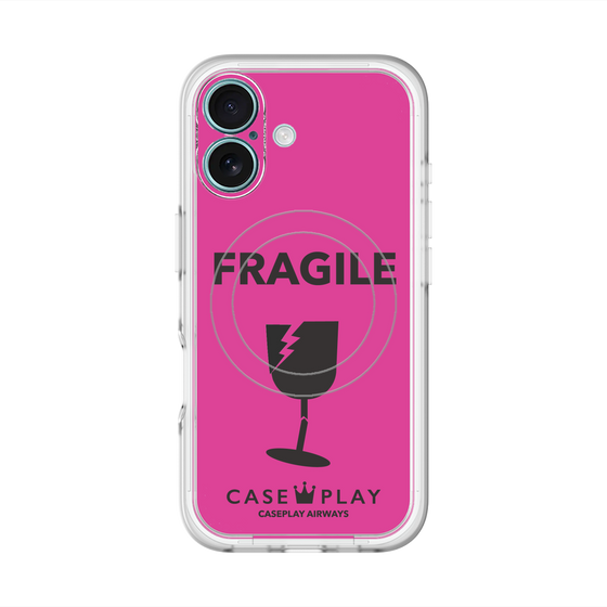 スリムプロテクションプレミアムケース with MagSafe［ FRAGILE - Pink ］