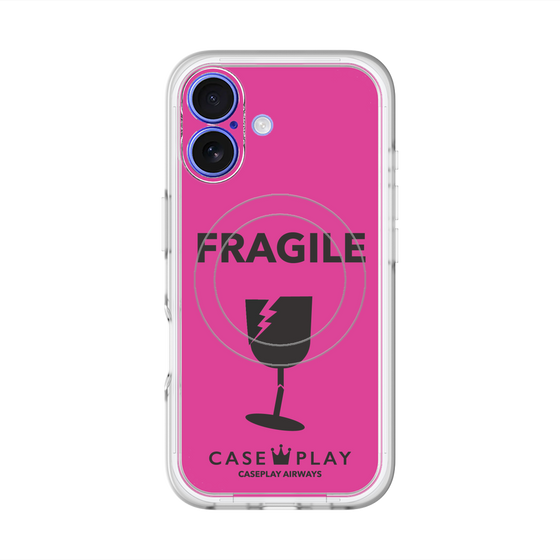 スリムプロテクションプレミアムケース with MagSafe［ FRAGILE - Pink ］