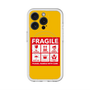 スリムプロテクションプレミアムケース with MagSafe［ FRAGILE Sticker - Yellow ］