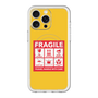 スリムプロテクションプレミアムケース with MagSafe［ FRAGILE Sticker - Yellow ］