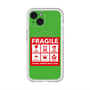スリムプロテクションプレミアムケース with MagSafe［ FRAGILE Sticker - Green ］