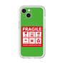 スリムプロテクションプレミアムケース with MagSafe［ FRAGILE Sticker - Green ］