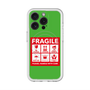スリムプロテクションプレミアムケース with MagSafe［ FRAGILE Sticker - Green ］