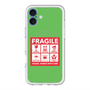 スリムプロテクションプレミアムケース with MagSafe［ FRAGILE Sticker - Green ］