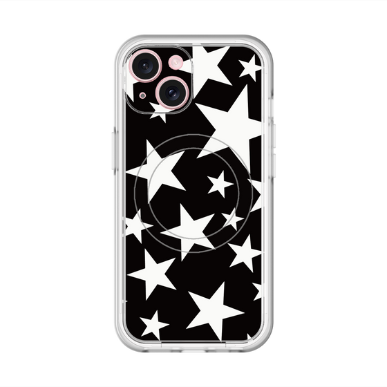スリムプロテクションプレミアムケース with MagSafe［ Stars - Black ］