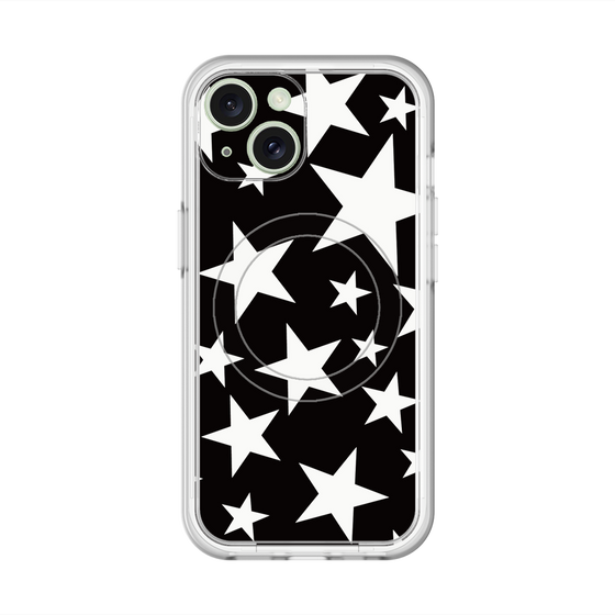 スリムプロテクションプレミアムケース with MagSafe［ Stars - Black ］