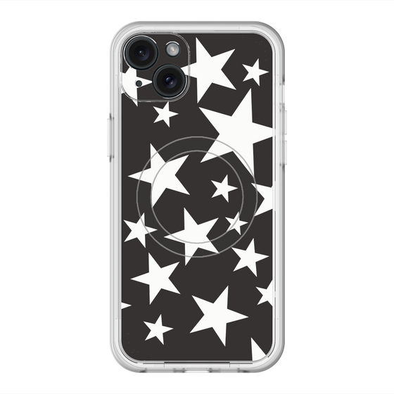 スリムプロテクションプレミアムケース with MagSafe［ Stars - Black ］