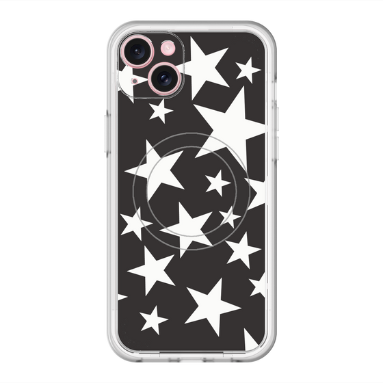 スリムプロテクションプレミアムケース with MagSafe［ Stars - Black ］