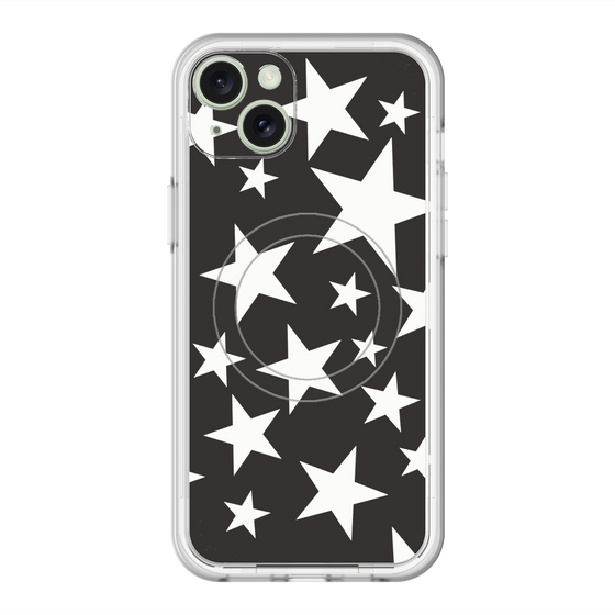 スリムプロテクションプレミアムケース with MagSafe［ Stars - Black ］