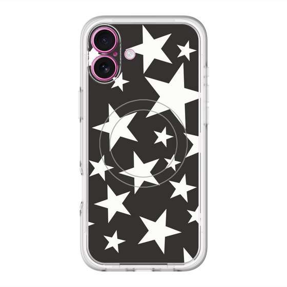 スリムプロテクションプレミアムケース with MagSafe［ Stars - Black ］