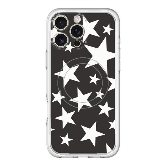 スリムプロテクションプレミアムケース with MagSafe［ Stars - Black ］