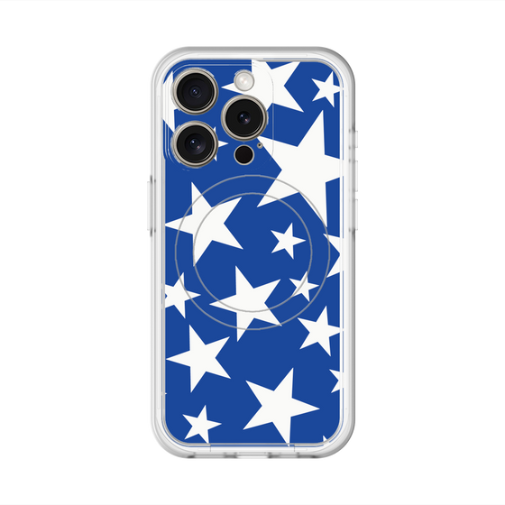 スリムプロテクションプレミアムケース with MagSafe［ Stars - Blue ］